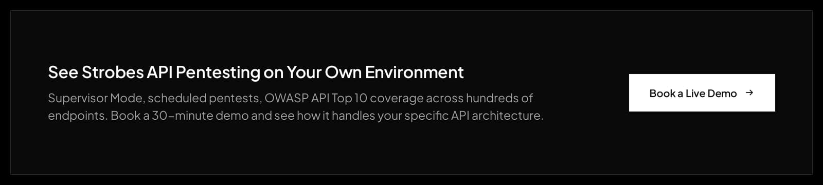 Book a live demo of Strobes API pentesting