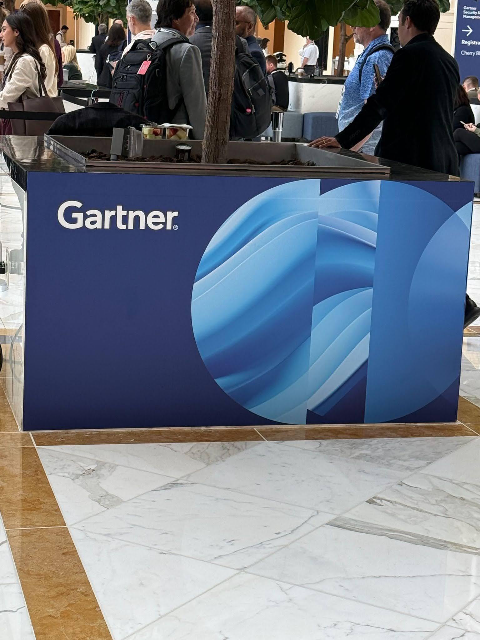 Gartner booth at the Security & Risk Management Summit 2026 in National Harbor