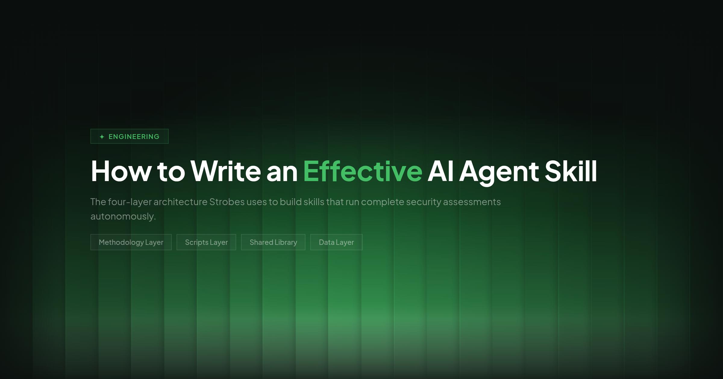 How to Write an Effective AI Agent Skill Four-Layer Architecture