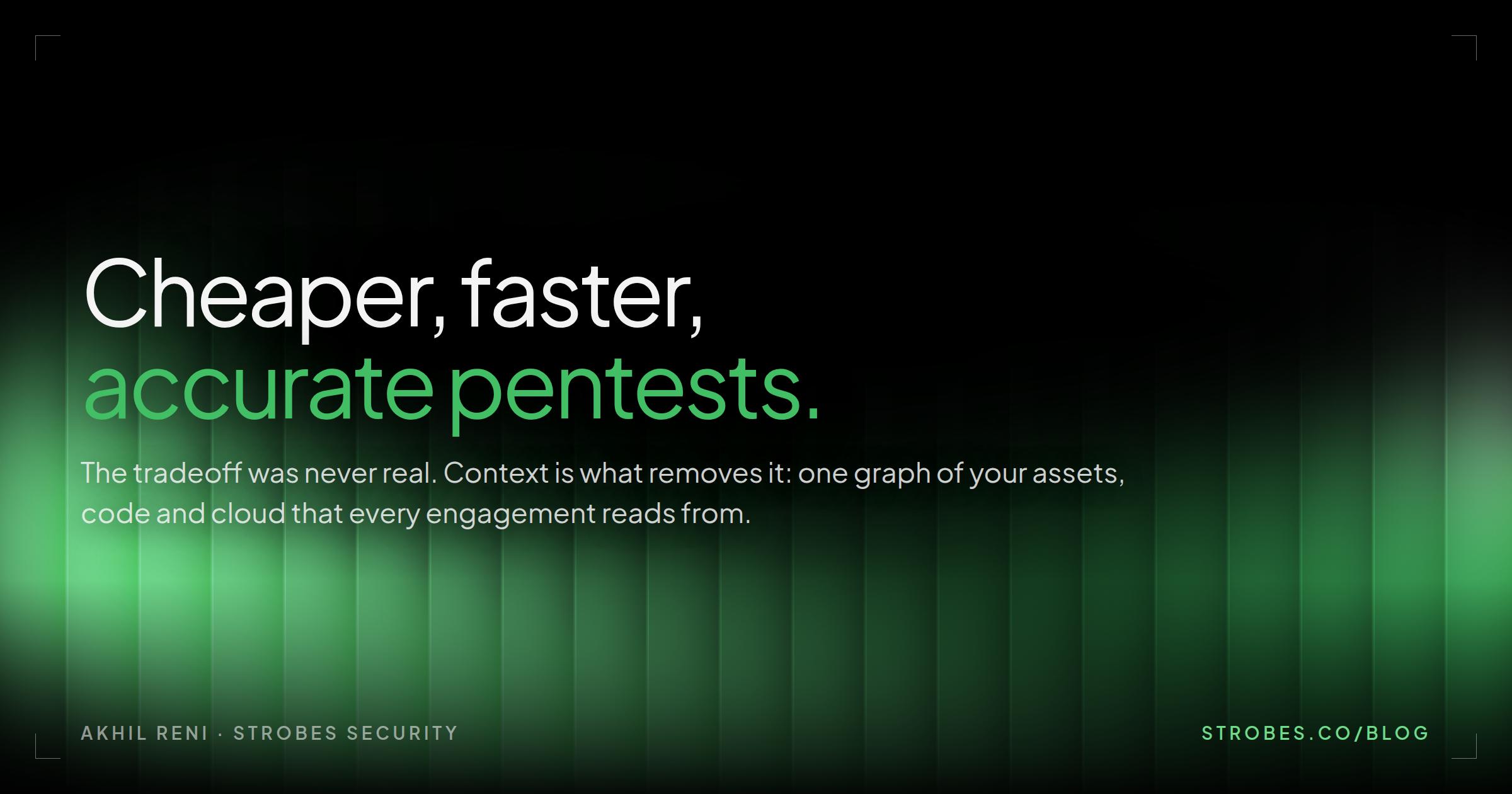 Cheaper, faster, accurate pentests - Strobes blog featured image