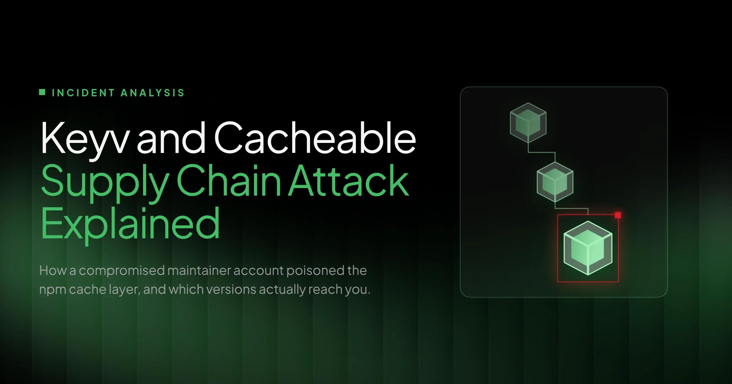 Keyv and Cacheable npm supply chain attack: compromised package versions in a dependency chain