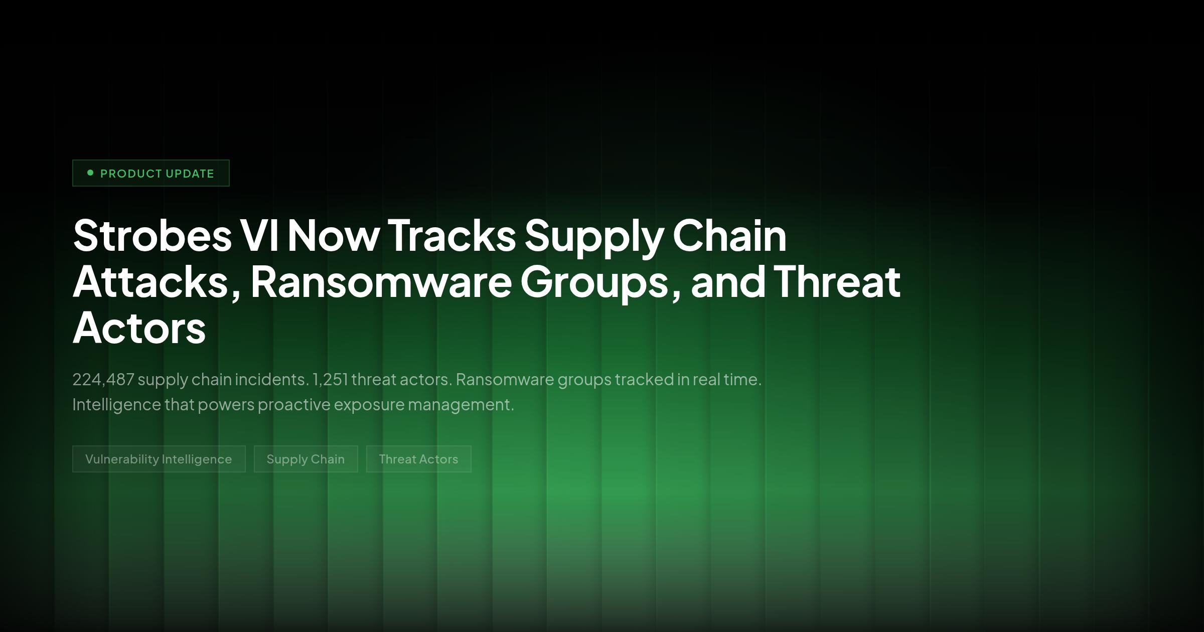 Strobes VI Supply Chain Attacks Ransomware Groups Threat Actors - Featured Image