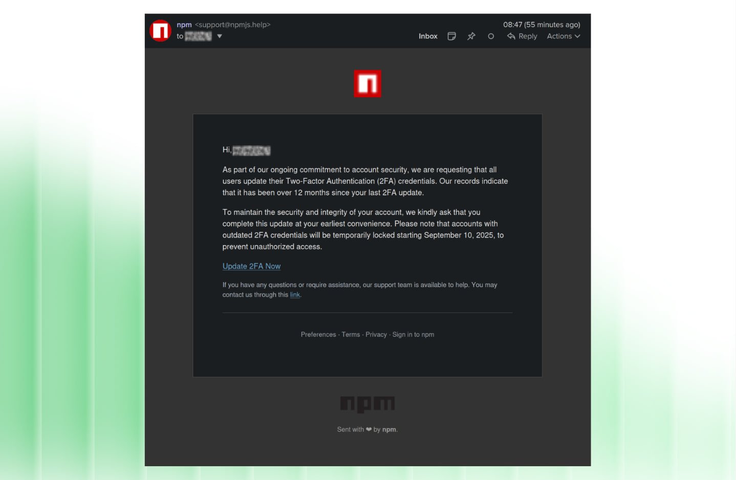npm package compromised